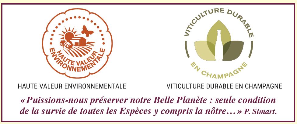Logos HVE et Viticulture Durable en Champagne